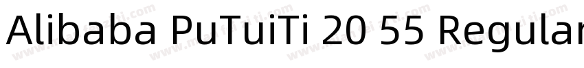 Alibaba PuTuiTi 20 55 Regular字体转换